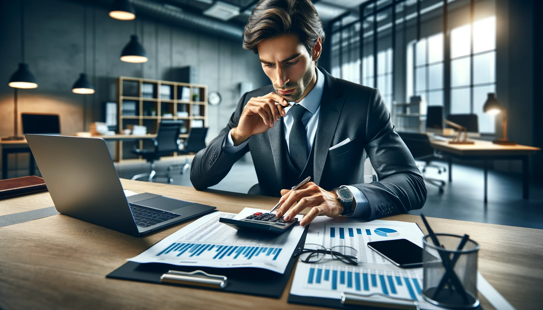 an image of a businessman, who is an accountant